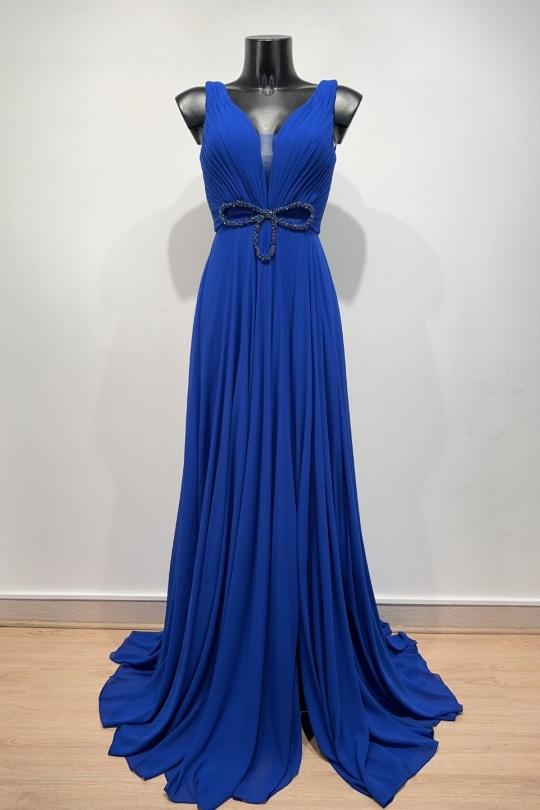 Robes de soirée Femme Bleu royal Pink Boom F8068 Efashion Paris