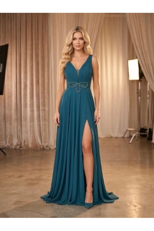 Robes de soirée Femme Kaki Pink Boom F8068 Efashion Paris