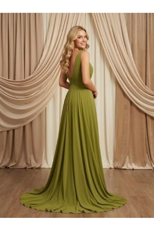 Robes de soirée Femme Kaki Pink Boom F8068 Efashion Paris