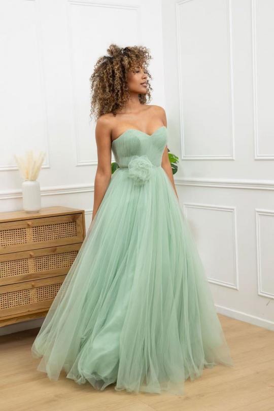 Robes de soirée Femme Bleu jean Pink Boom F86013 Efashion Paris