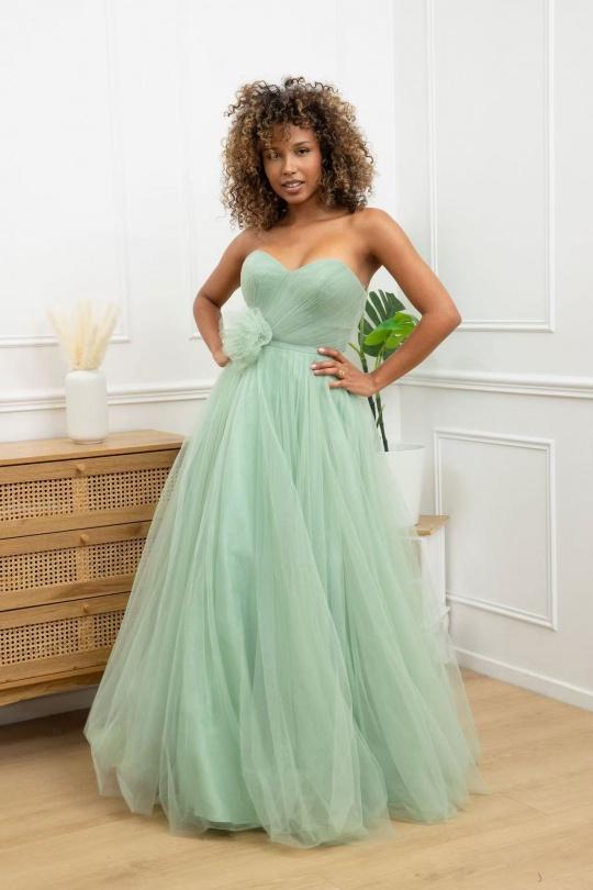 Robes de soirée Femme Bleu jean Pink Boom F86013 Efashion Paris