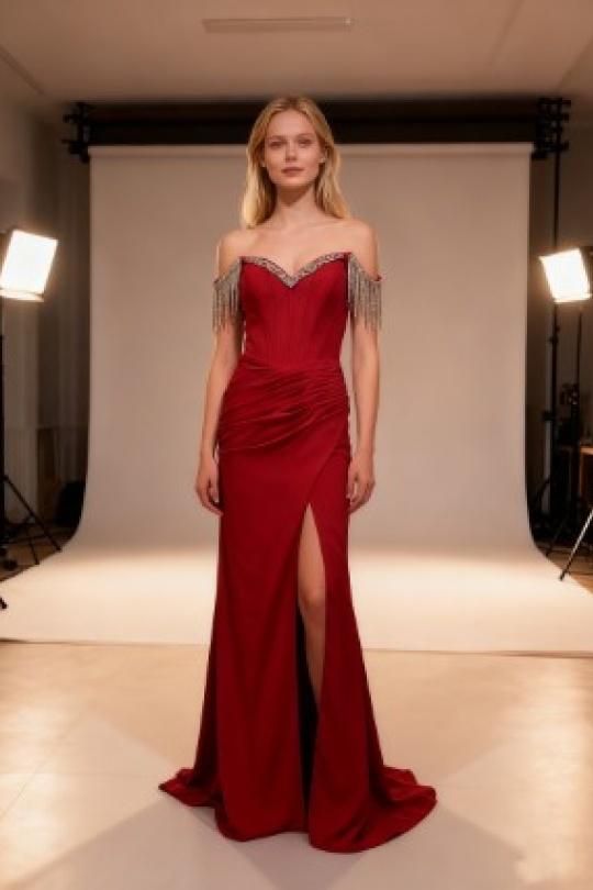 Robes de soirée Femme Kaki Pink Boom F86028 Efashion Paris