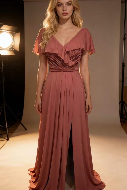 Robes longues Femme Vieux rose Pink Boom R123 Efashion Paris