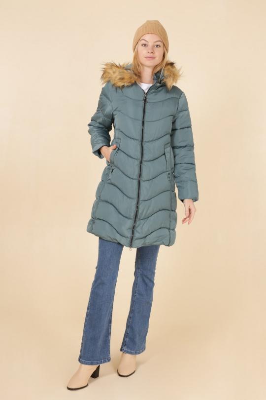 Doudounes Femme Vert MACMAX A2155 Efashion Paris