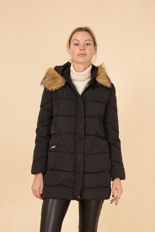 Doudounes Femme Noir MACMAX A2103 Efashion Paris