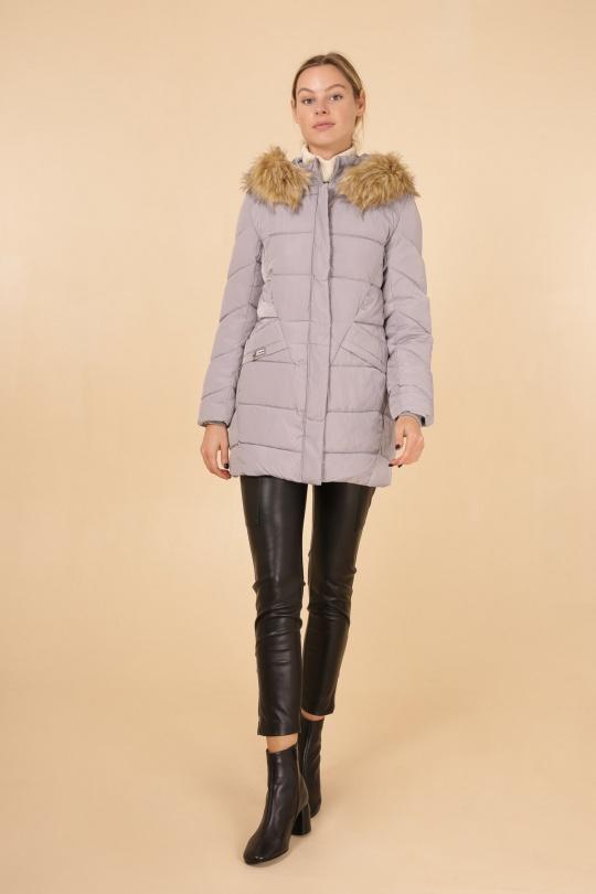 Doudounes Femme Gris MACMAX A2103 Efashion Paris