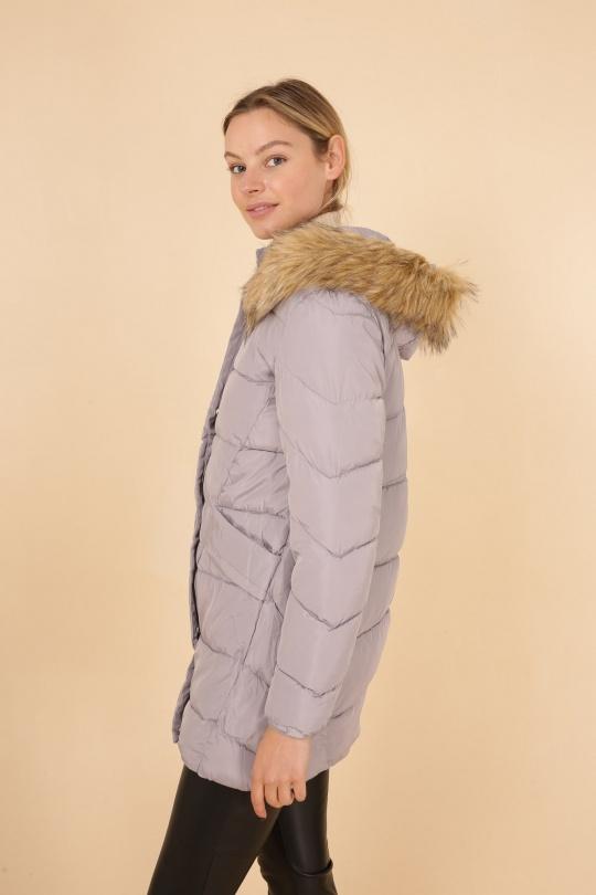 Doudounes Femme Gris MACMAX A2103 Efashion Paris