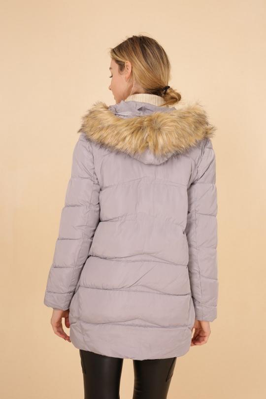 Doudounes Femme Gris MACMAX A2103 Efashion Paris