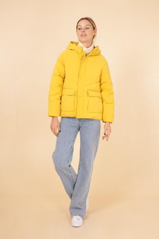 Doudounes Femme Jaune MACMAX A9605 Efashion Paris