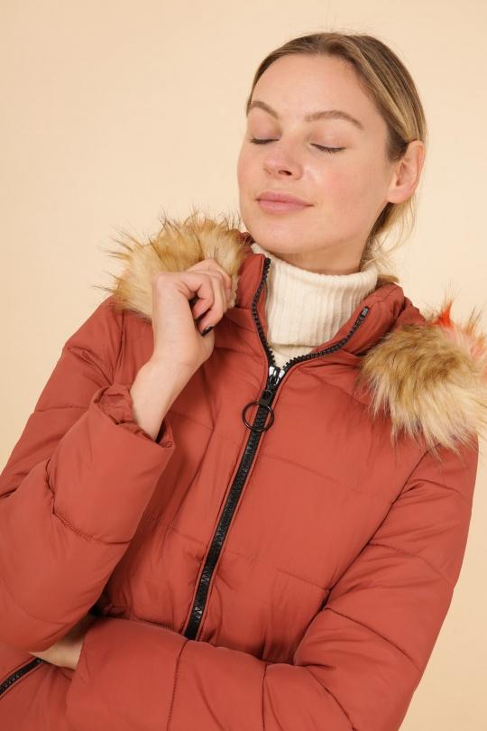 Doudounes Femme Rouge brique MACMAX B912 Efashion Paris