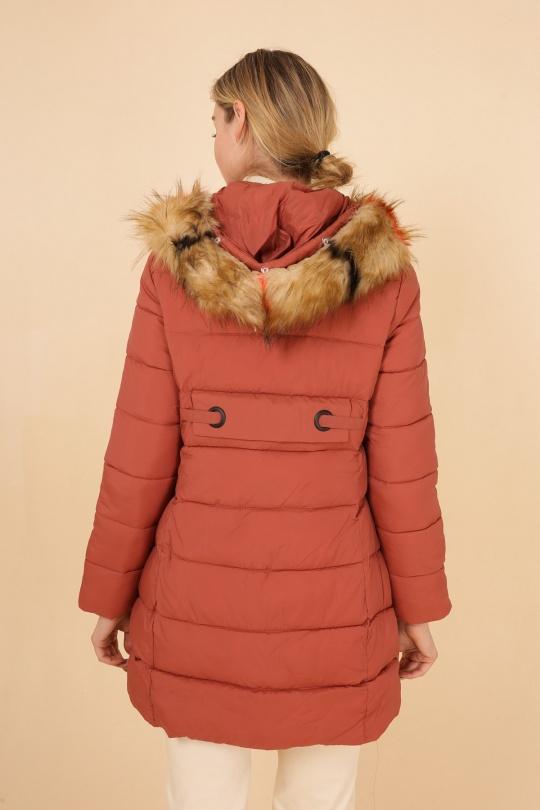 Doudounes Femme Rouge brique MACMAX B912 Efashion Paris