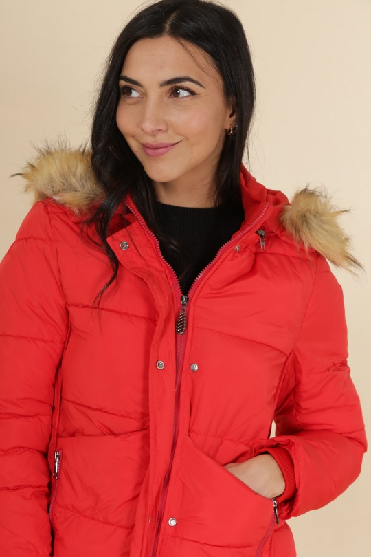 Doudounes Femme Rouge MACMAX C2667 Efashion Paris