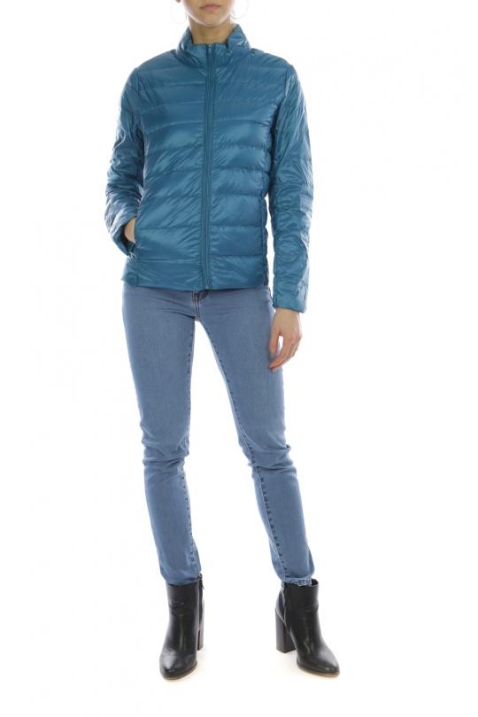 Down jackets Women Turquoise MACMAX 15007 Efashion Paris