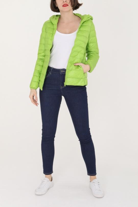 Doudounes Femme Vert fluo MACMAX 15008 Efashion Paris