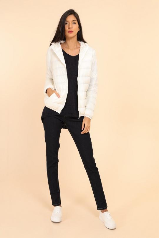 Doudounes Femme Blanc MACMAX B-115008 Efashion Paris