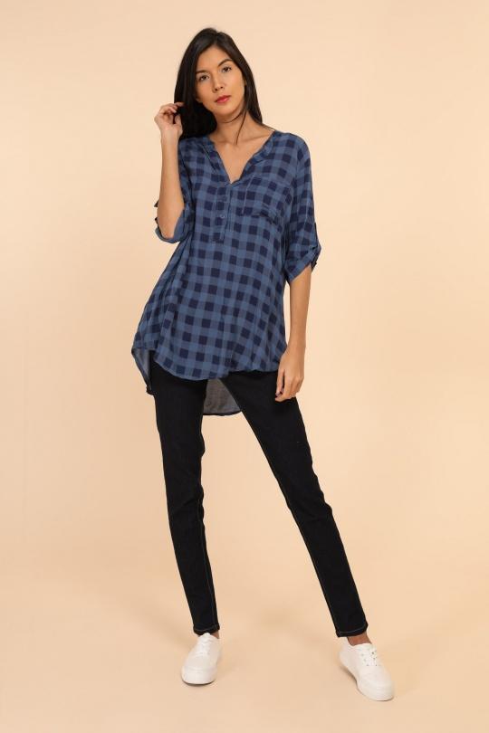 Blusones Mujer Blue MACMAX B-450047 Efashion Paris