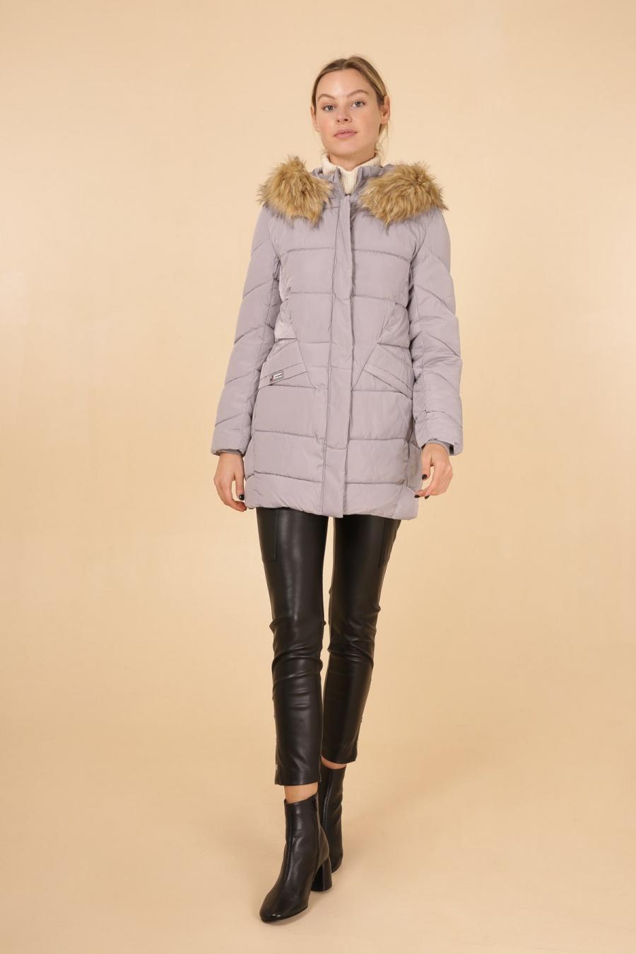 Doudounes Femme Gris MACMAX A2103 #c Efashion Paris