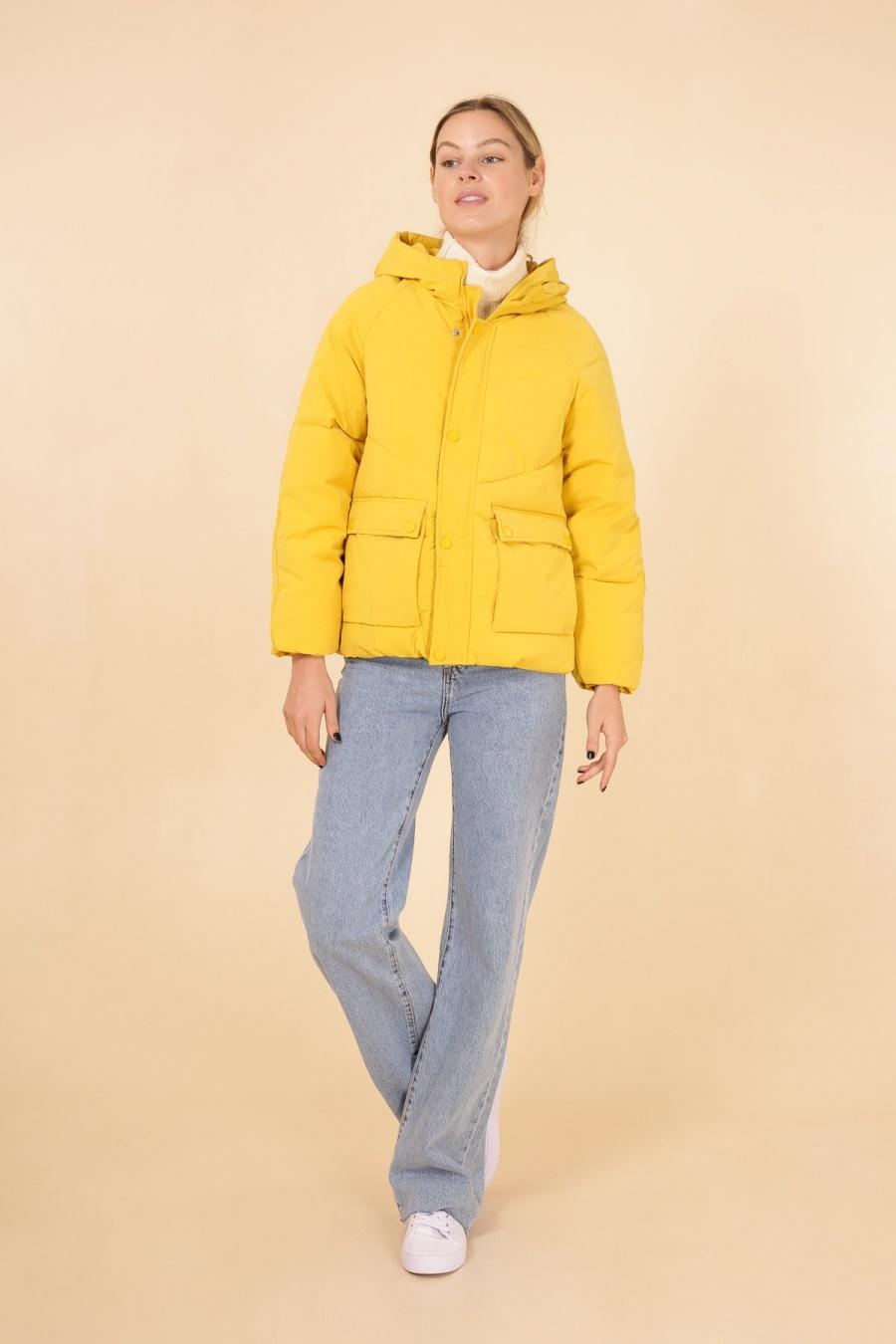 Doudounes Femme Jaune MACMAX A9605 #c Efashion Paris