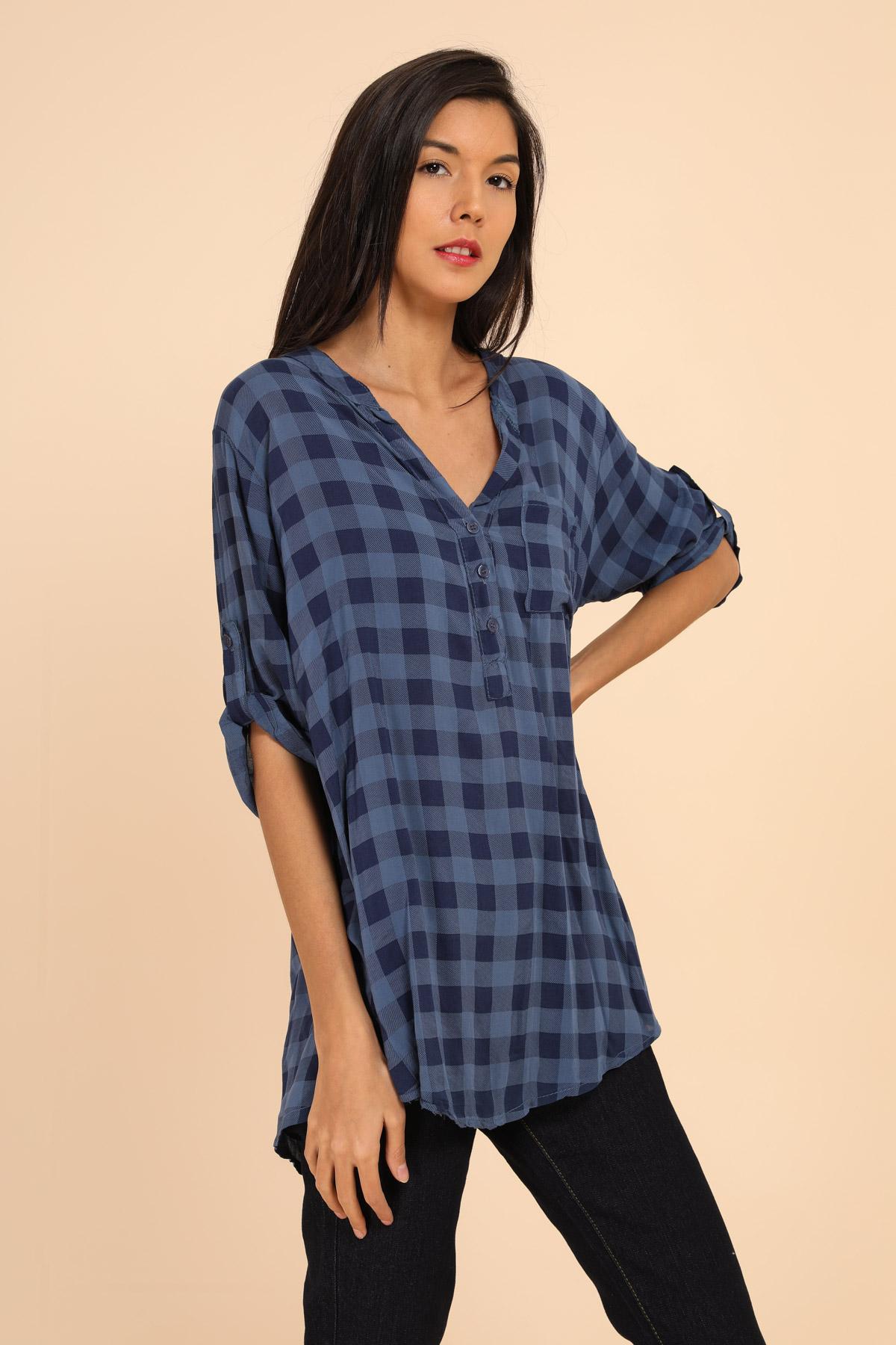 Blusones Mujer Blue MACMAX B-450047 #c Efashion Paris