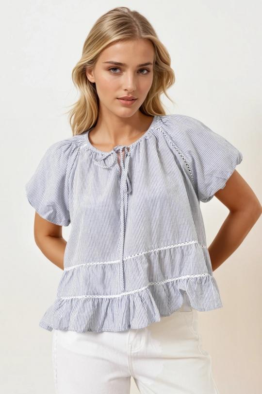 Tops Femme Blanc Misskoo 25116 Efashion Paris
