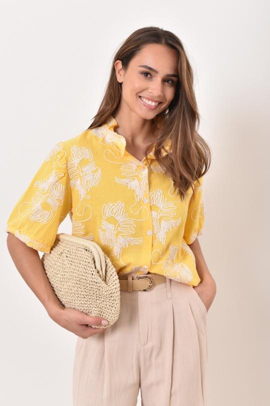 Shirts Women Yellow Misskoo E25001 Efashion Paris