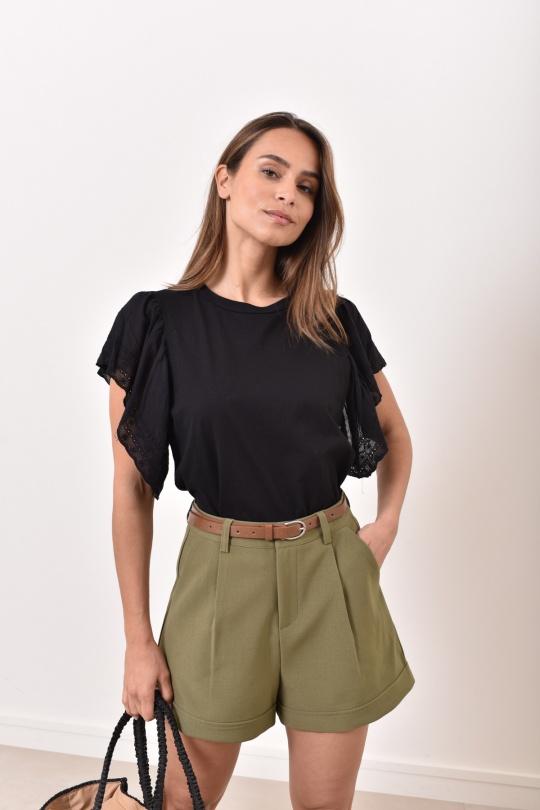 T-shirts Donna Black Misskoo A3311 Efashion Paris