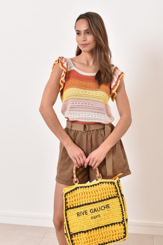 Tops Femme Orange Misskoo 366 Efashion Paris