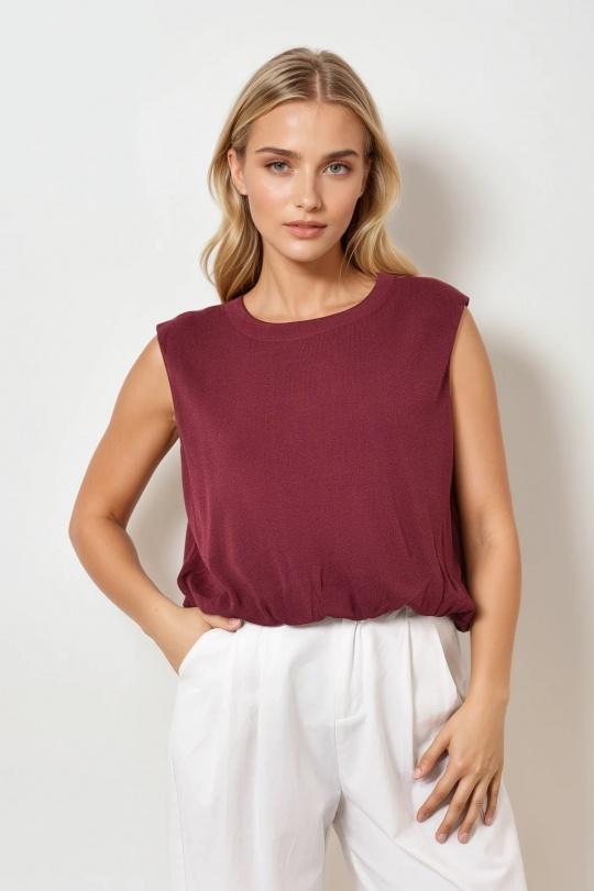 T-shirts Donna Burgundy Misskoo 951T Efashion Paris