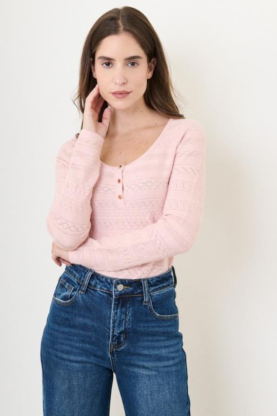 Tops Femme Rose Misskoo YZ-3316 Efashion Paris