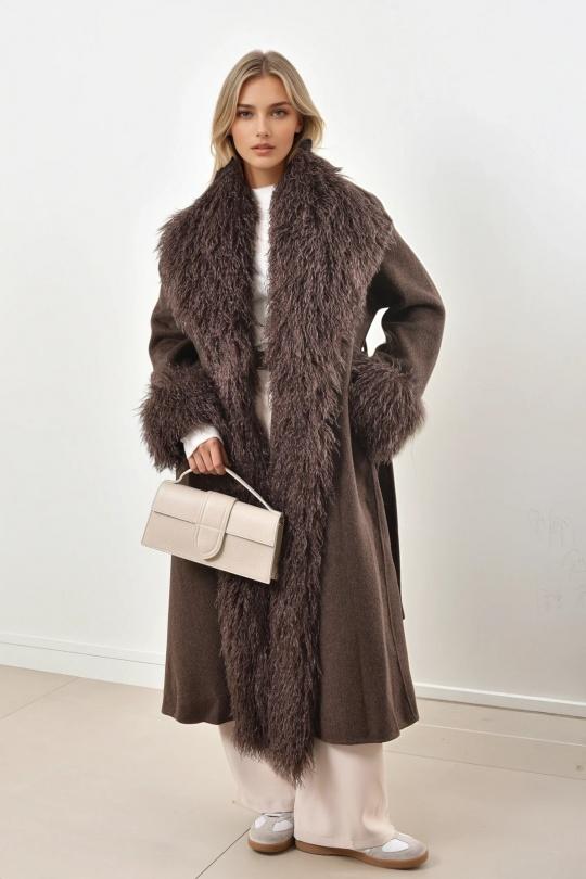 Coats Women Brown Misskoo X2847 Efashion Paris