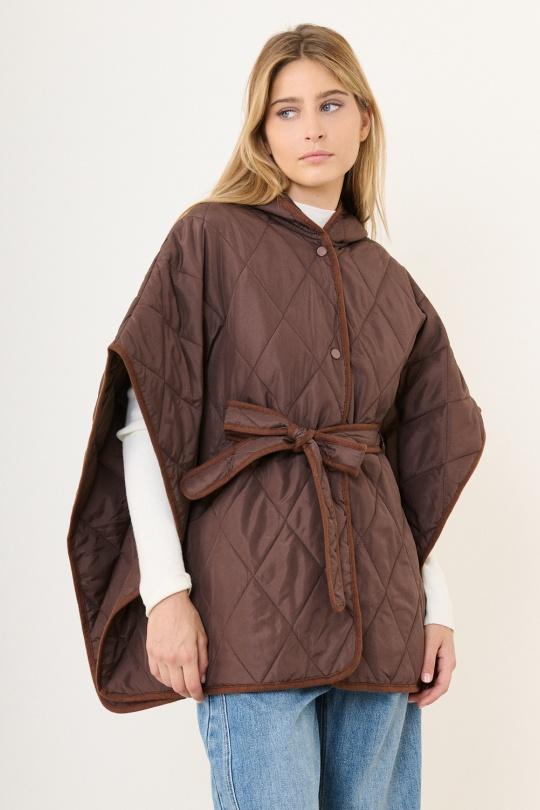 Mantelle e poncho Donna Brown Misskoo YX8707 Efashion Paris