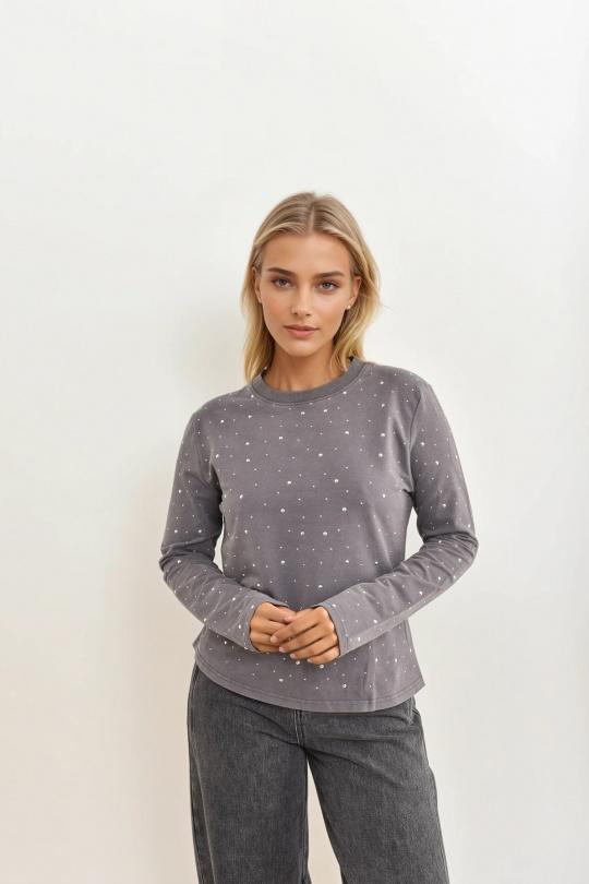 Tops Femme Gris Misskoo FK115 Efashion Paris