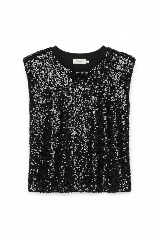 Tops Femme Noir Misskoo FK120 Efashion Paris