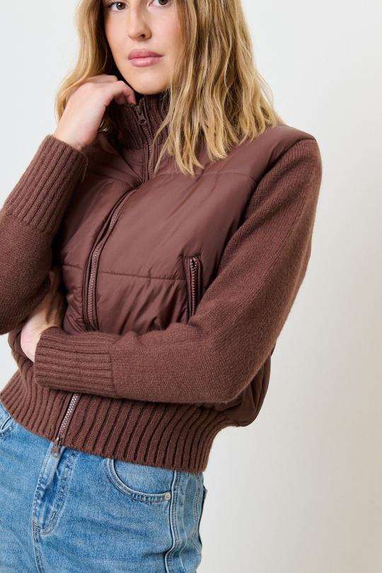 Doudounes Femme Marron Misskoo Q2515 Efashion Paris