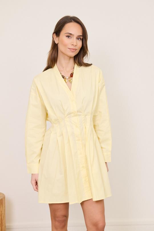 Short dresses Women Yellow Misskoo FGDW165-2 Efashion Paris