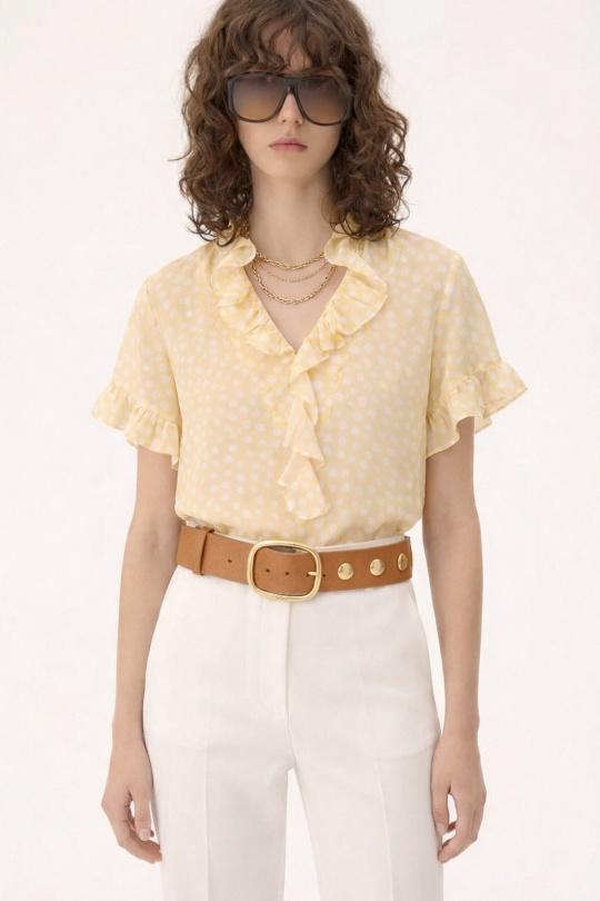 Tops Women Yellow Misskoo FK172 Efashion Paris