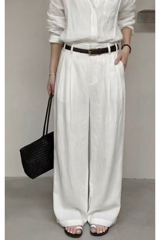 Pantalons Femme Blanc Misskoo 926062 Efashion Paris