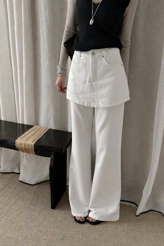 Jeans Femme Blanc Misskoo 6090 Efashion Paris