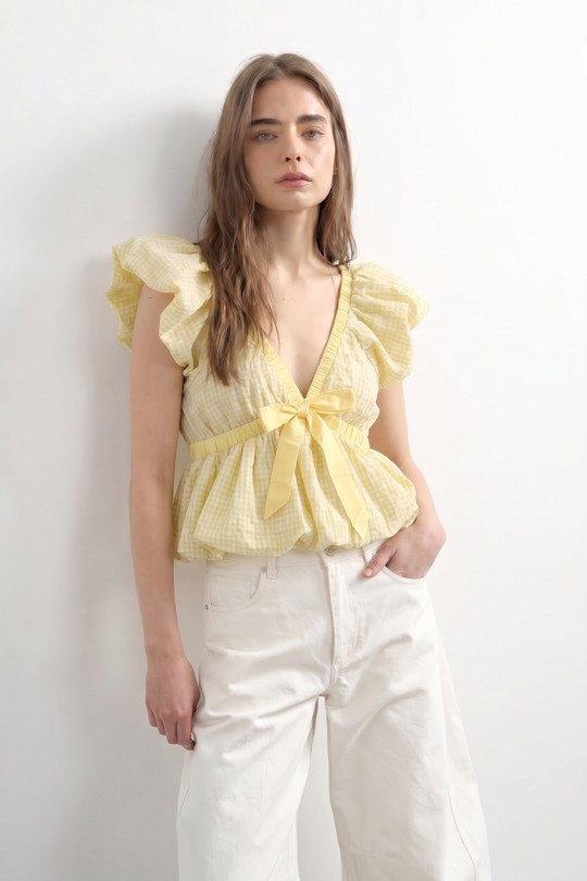 Tops Femme Jaune Misskoo G67017 Efashion Paris