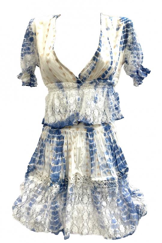Vêtements de plage Femme Blanc-Bleu Belle com' elle TR-2405 Efashion Paris