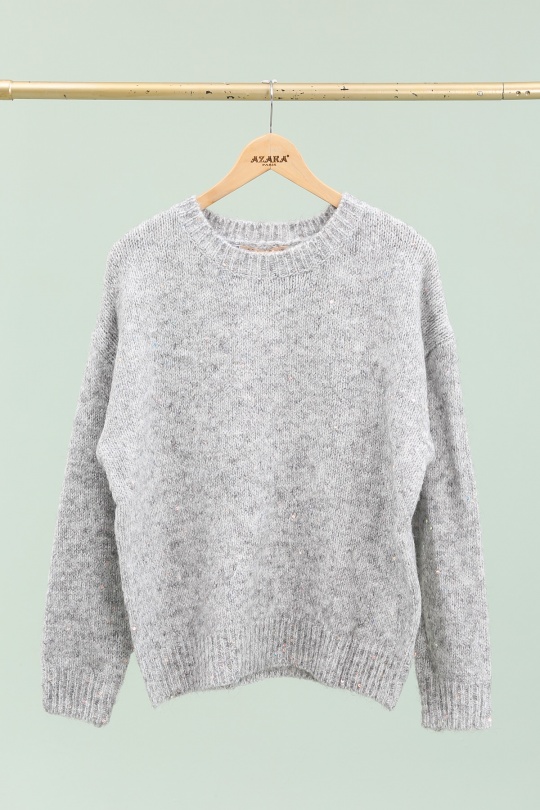 Pulls Femme Gris AZAKA II AT9260 Efashion Paris