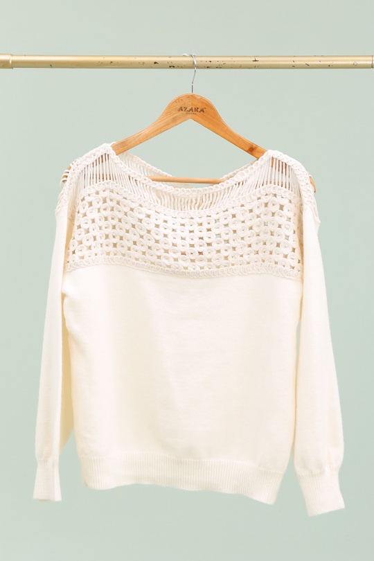 Pulls Femme Beige AZAKA II AT9266 Efashion Paris