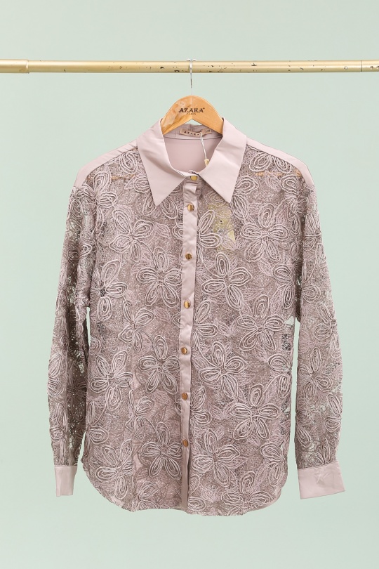 Camisas Mujer Taupe AZAKA II W40310 Efashion Paris