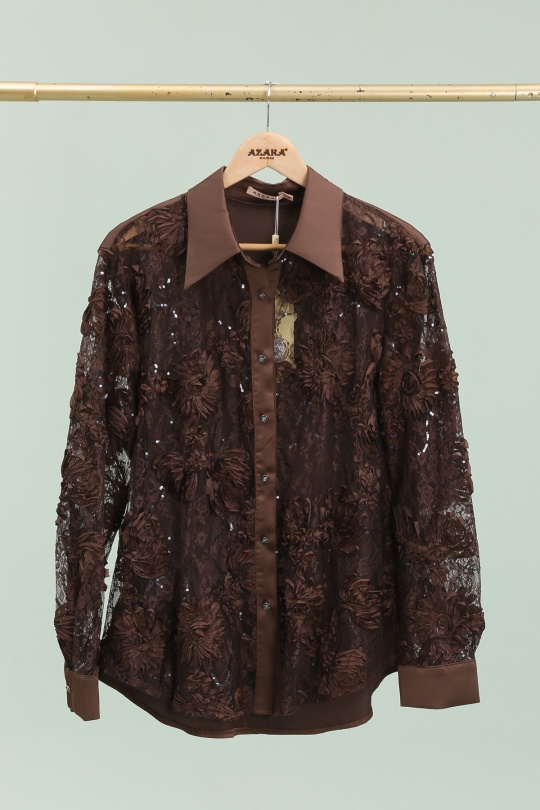 Chemises Femme Chocolat AZAKA II W40296 Efashion Paris