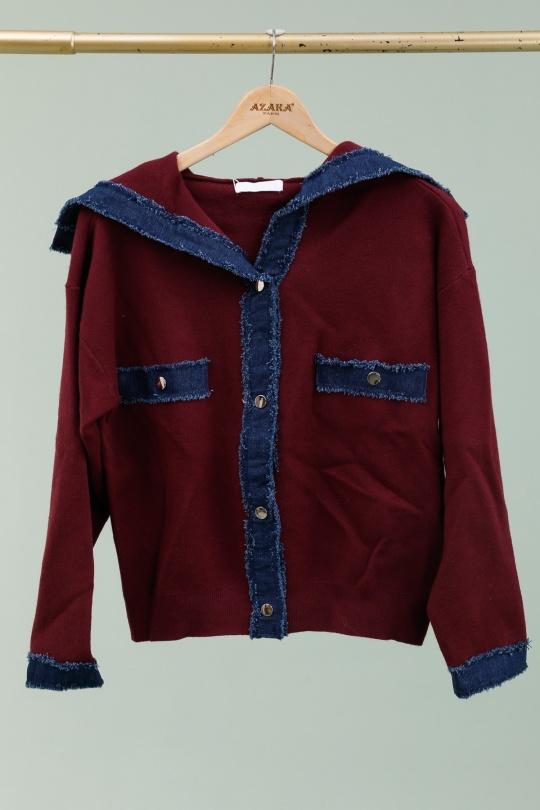 Gilets Femme Bordeaux AZAKA II AT9287 Efashion Paris