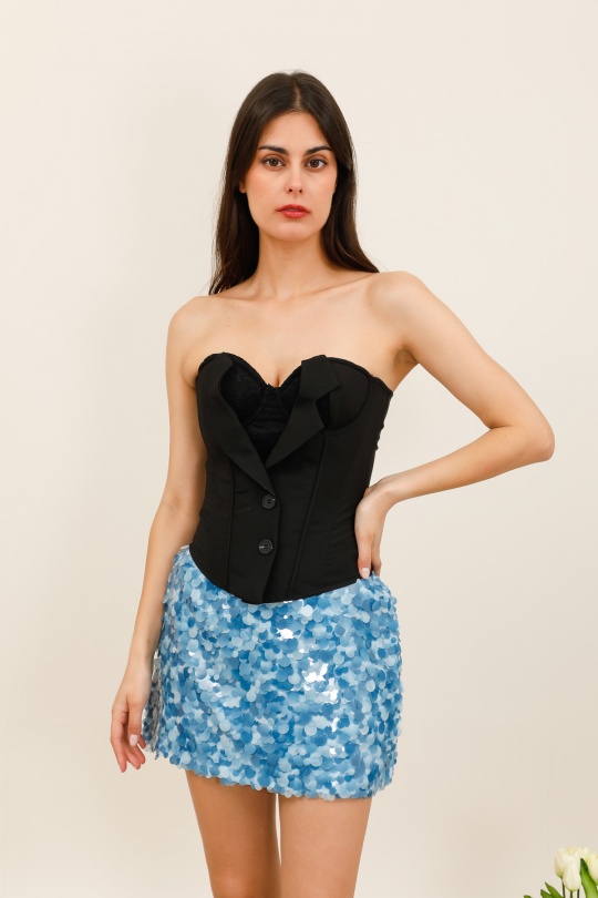 Tops Femme Noir AZAKA II W52158 Efashion Paris