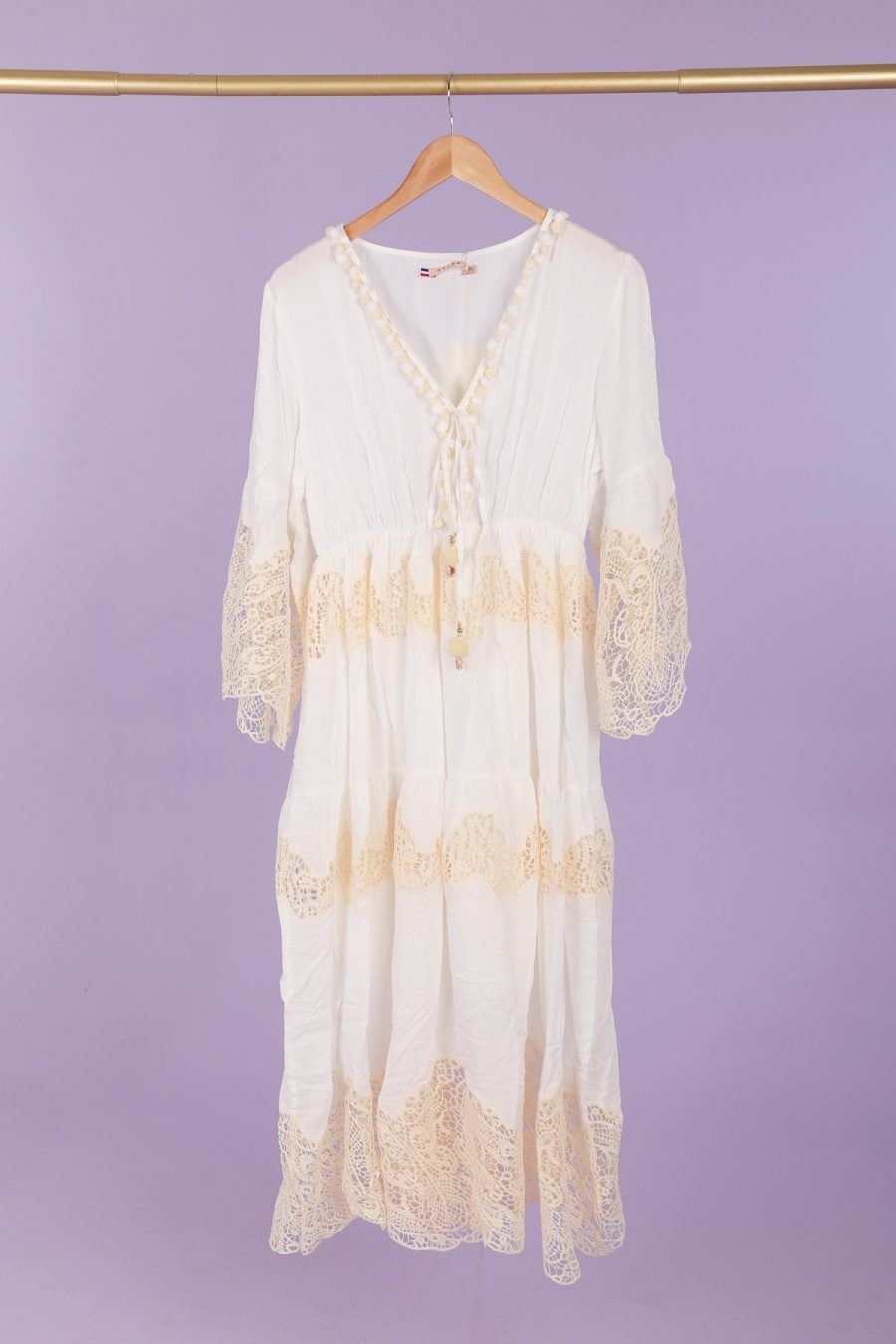 Robes longues Femme Blanc AZAKA II AT7469 #c Efashion Paris