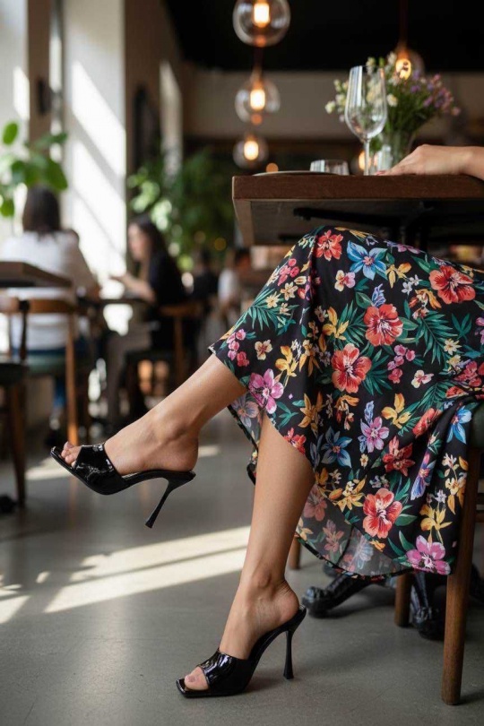 Sandales Chaussures Noir MULANKA OK-106 Efashion Paris