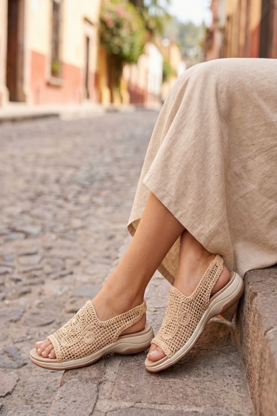 Sandali Scarpe Beige MULANKA RB-67 Efashion Paris