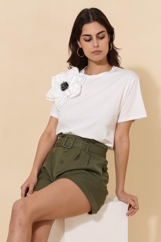T-shirts Donna White J&H FASHION 28600 Efashion Paris